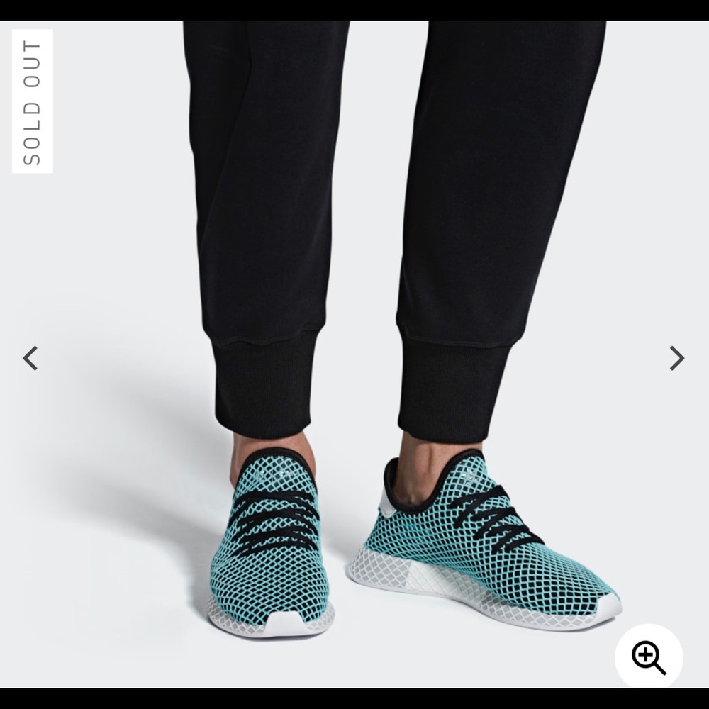 NWT Adidas Blue Parley x Deerupt Runner Core Black - Picture 3 of 8